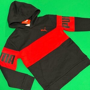 Puma Black and Red Graphic Hoodie